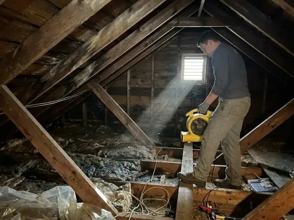 attic-water-damage-drying-proc-007 — frequently asked questions, Emergency Water Extraction & 24/7 Flood Response in Millers…
